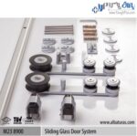 مکانیزم آویز تک درب شیشه‌ای کشویی 60 کیلویی روستیک آلباتور M23 8900