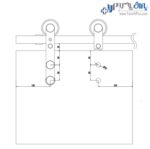 مکانیزم آویز تک درب کشویی 60 کیلویی روستیک آلباتور - Image 5
