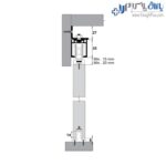 خرید مکانیزم تک درب آویز ریلی