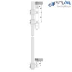 مکانیزم درب آکاردئونی 40 کیلویی قرقره بلبرینگی آلباتور - Image 5