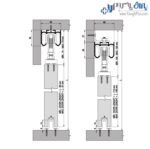 مکانیزم آویز تک درب کشویی 80 کیلویی با بلبرینگ آلباتور - Image 5