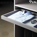 سبد کشویی ریلی داخل کمد لباس رنگ مینک قابل رگلاژ آرام بند یونی هاپر