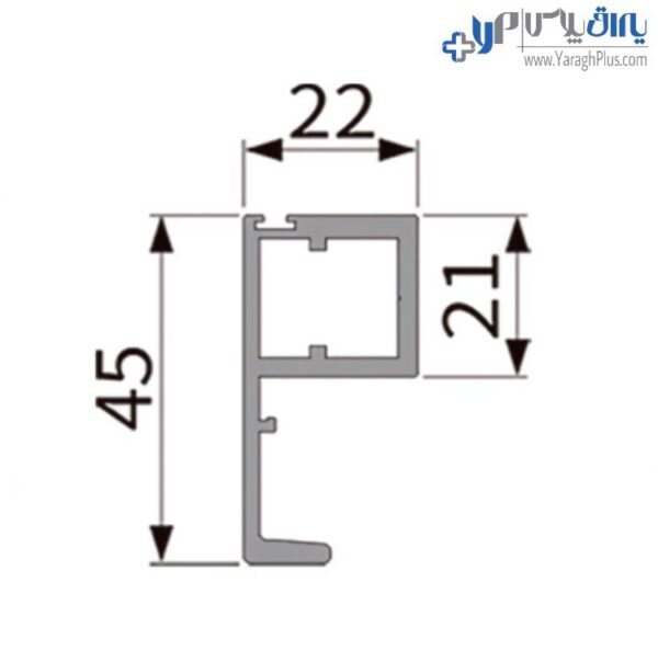 پروفیل عمودی دستگیره کمد و کابینت مدل پرشین فانتونی