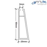 پروفیل درب کمد و کابینت مدل فرنچ فانتونی - Image 2