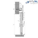 مکانیزم آویز تک درب کشویی 60 کیلویی روستیک آرام بند آلباتور