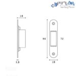 قفل مگنتیک سیلندری درب فریملس