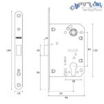 قفل مگنتیک سیلندری درب فریملس
