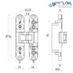 لولا مخفی درب چوبی 18 میلیمتر 14 کیلوگرمی با نتظیم سه بعدی