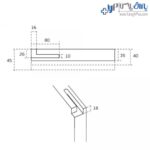 لولا محوری یک طرفه درب چوبی ضخامت 45 میلیمتر تا 85 میلیمتر 40 کیلوگرمی