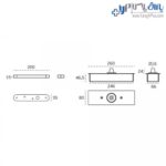 لولا محوری استیل درب چوبی ضخامت 40 میلیمتر 500 کیلوگرمی