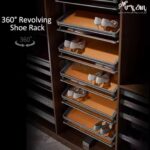 جا کفشی کمدی گردان داخل کمد لباس رنگ طوسی نارنجی فرنچ استایل فانتونی