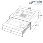 کشو ایمنی چرمی رنگ نارنجی فرنچ استایل فانتونی