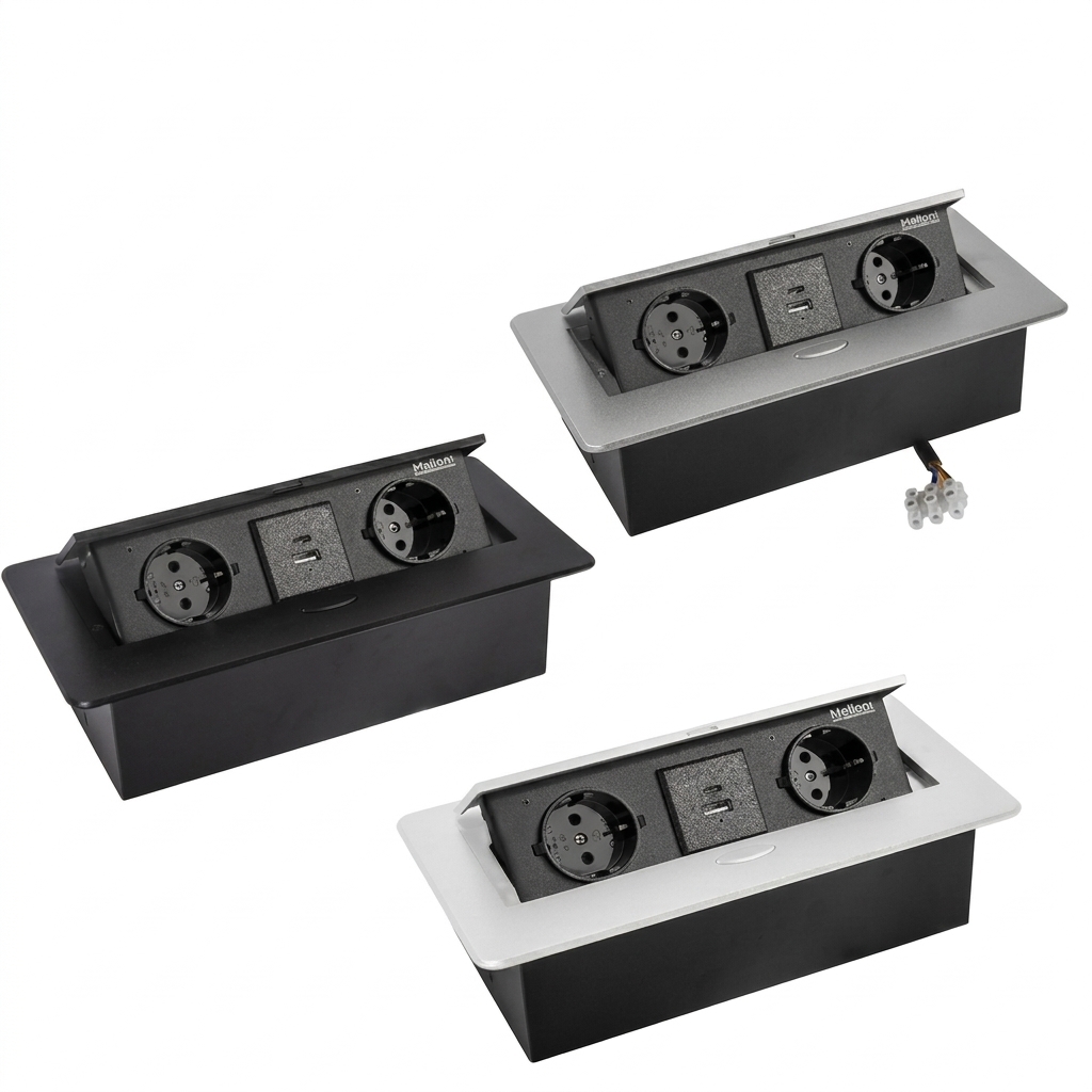 پریز توکار کابینت ملونی ۱۰۰۹۰ با پورت شارژر USB پریز توکار کابینت ملونی ۱۰۰۹۰ با پورت شارژر USB